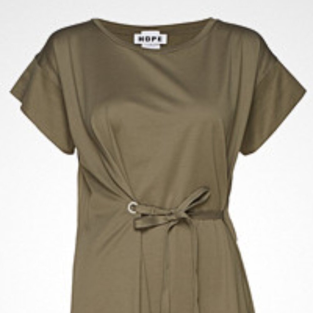 HOPE STOCKHOLM lock dress in olive green size 38 NWT